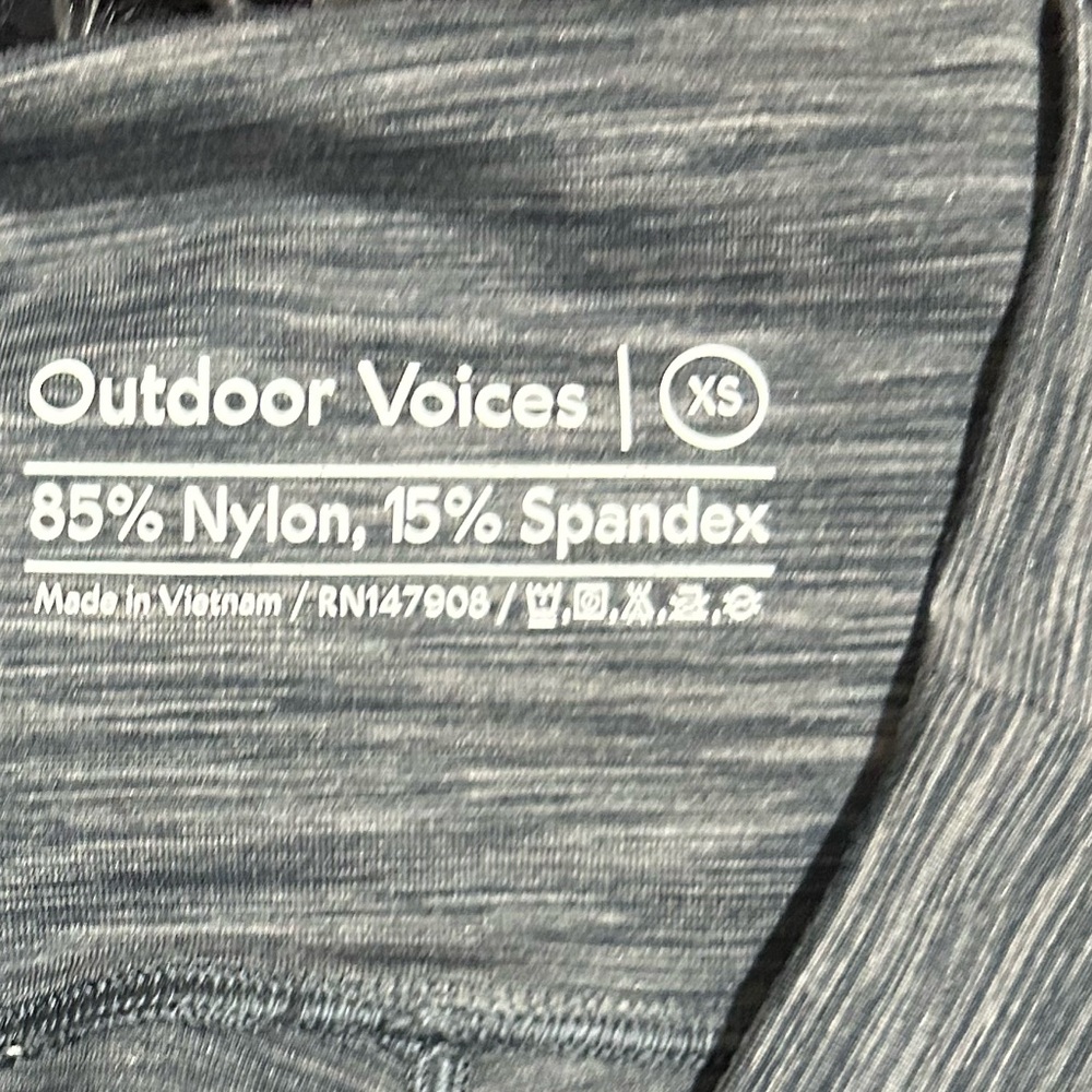 Outdoor Voices FreeForm 7/8 Hi-Rise Heathered Grey Leggings Size XS - Picture 8 of 8